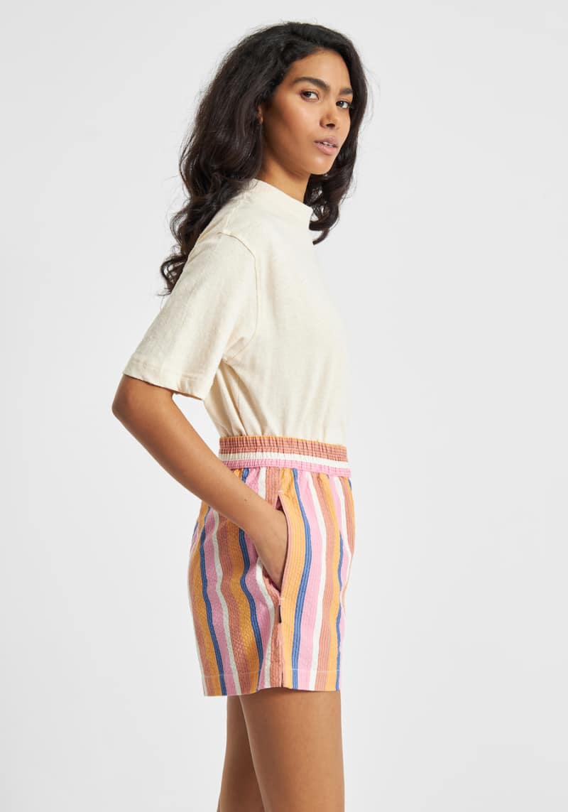 multi-color striped Aspudden short by Dedicated brand