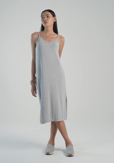 Grey marle singlet dress by Dorsu
