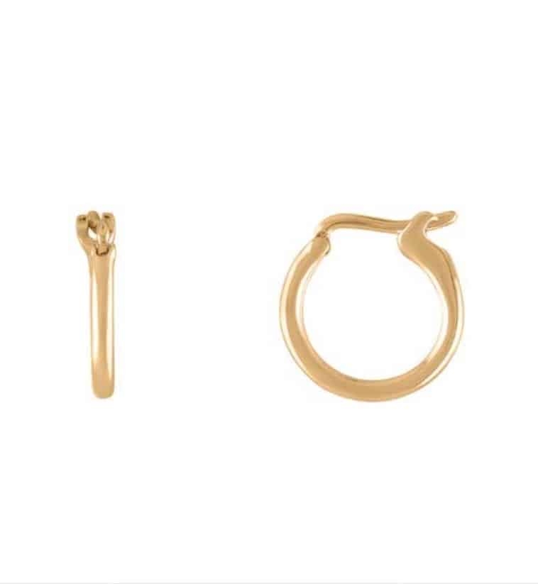 gold small-size siren hoop earrings by Washed Ashore