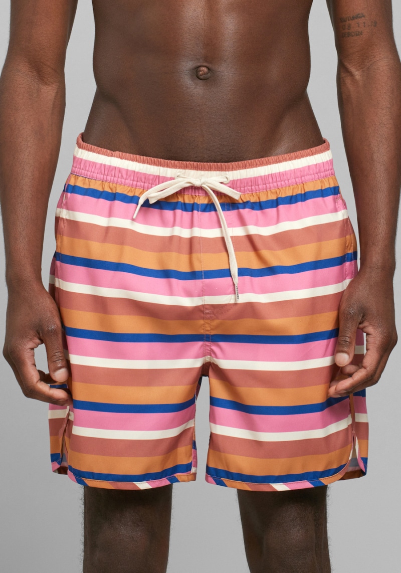 multi-color striped sandhamn swimshorts by dedicated brand